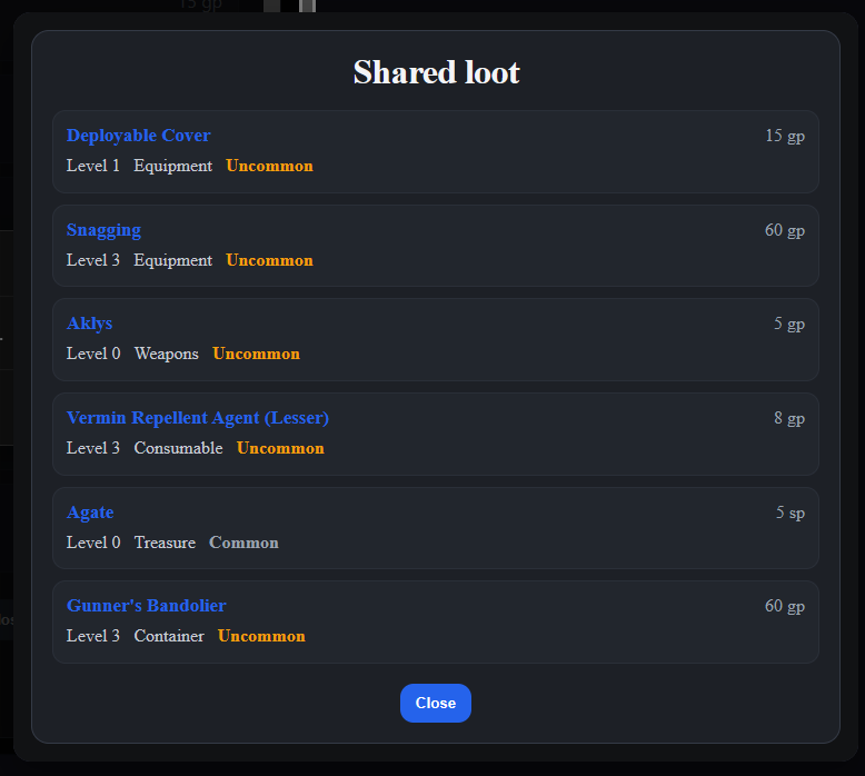 Loot Tables header